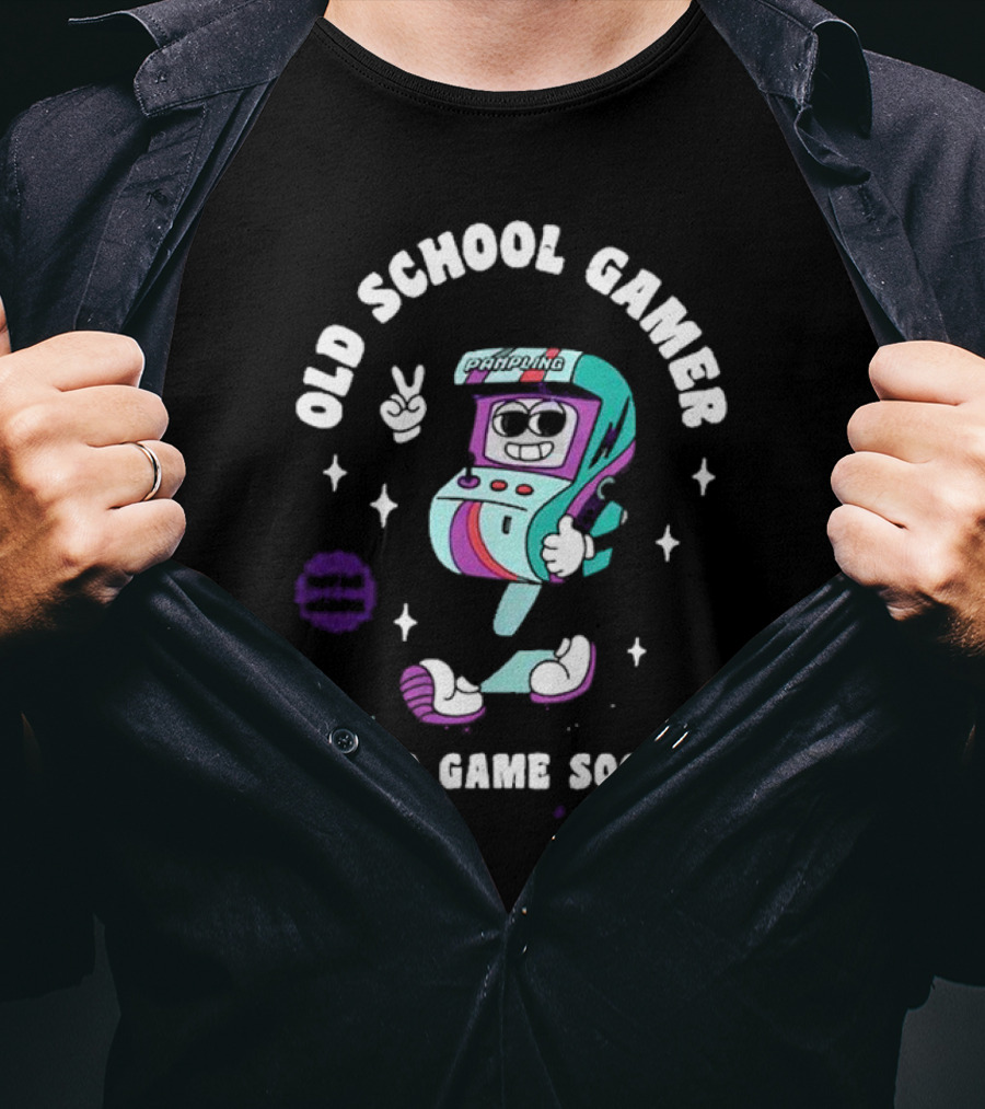Old School Gamer Padding Retro Game Society T-Shirt