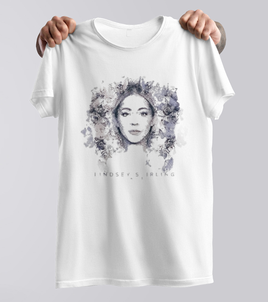 Lindsey Stirling Album Cover Watercolor Floral Face T-Shirt