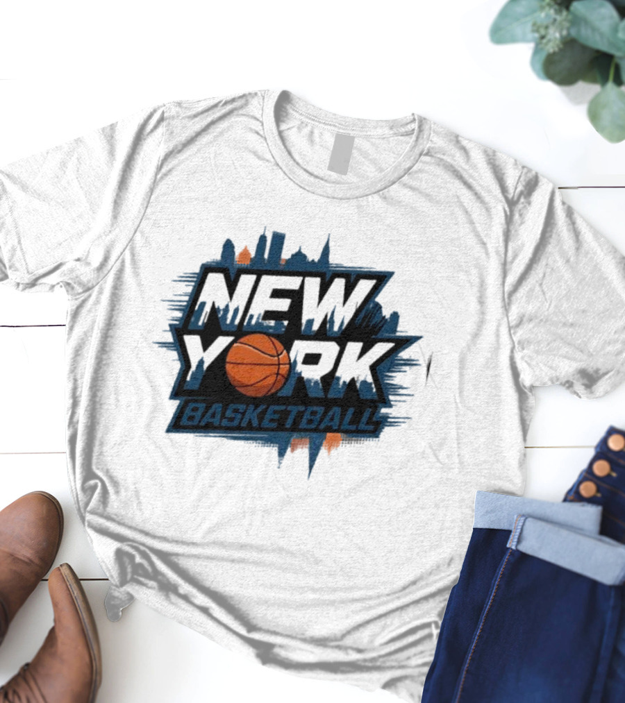 New York City Skyline Basketball T-Shirt