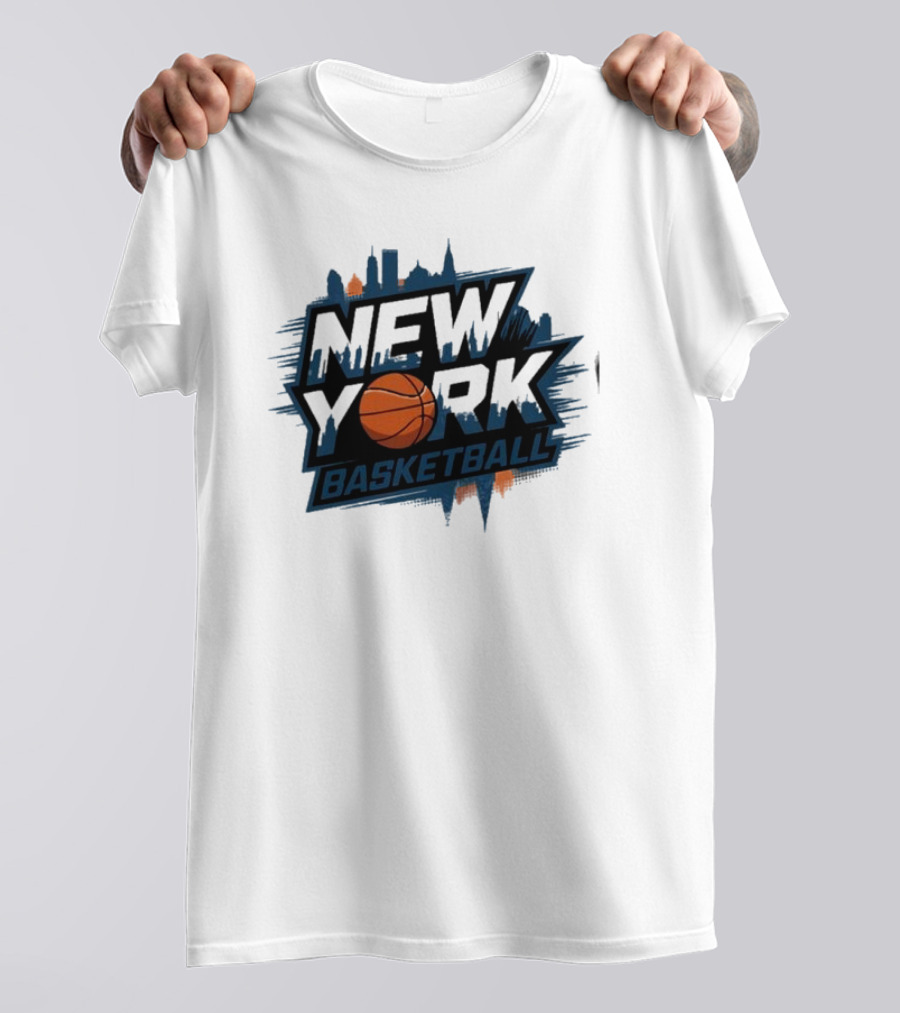New York City Skyline Basketball T-Shirt