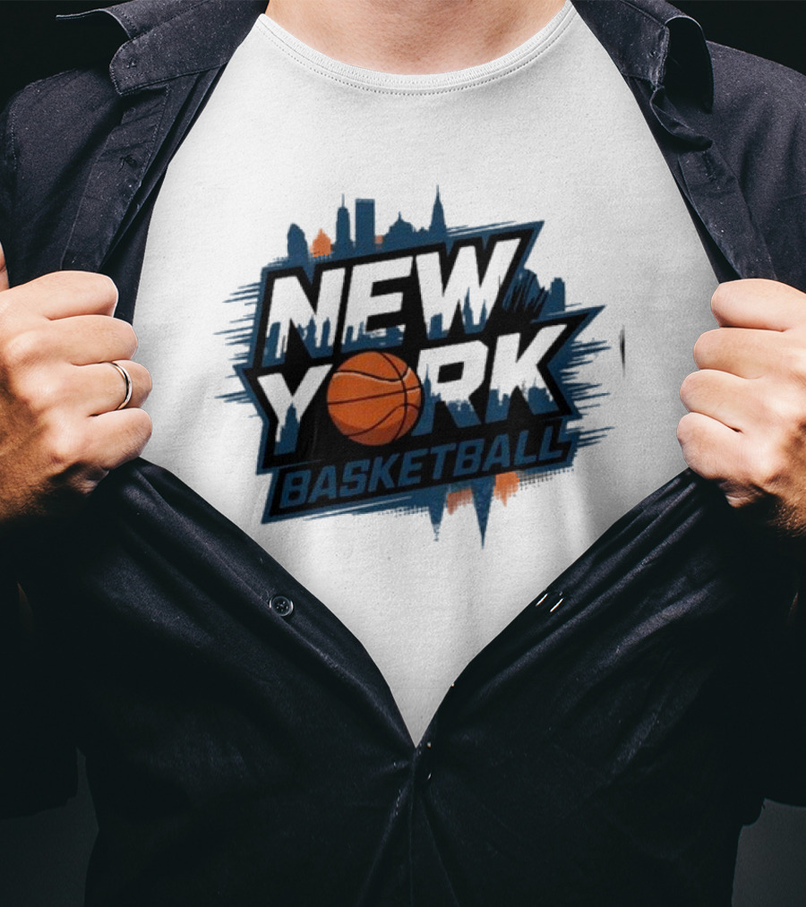 New York City Skyline Basketball T-Shirt