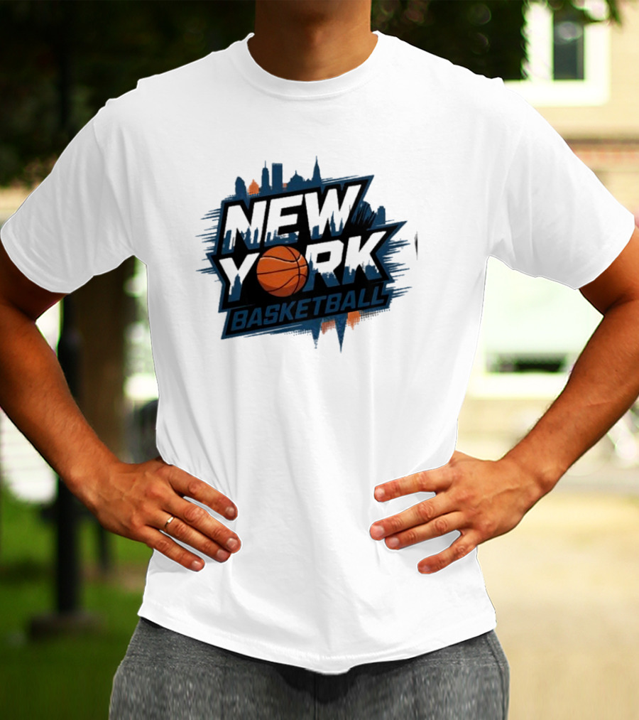 New York City Skyline Basketball T-Shirt