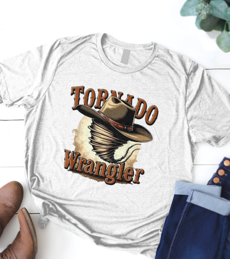 Tornado Wrangler Cowboy Hat Twister T-Shirt