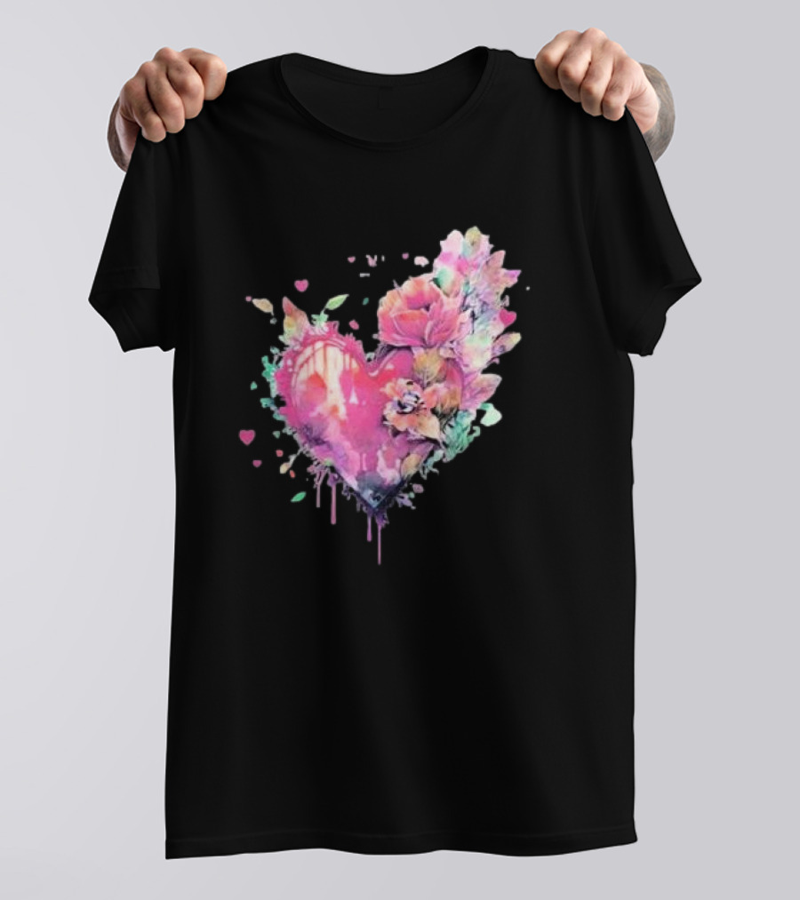Alexander Stewart Bleeding Heart Floral T-Shirt