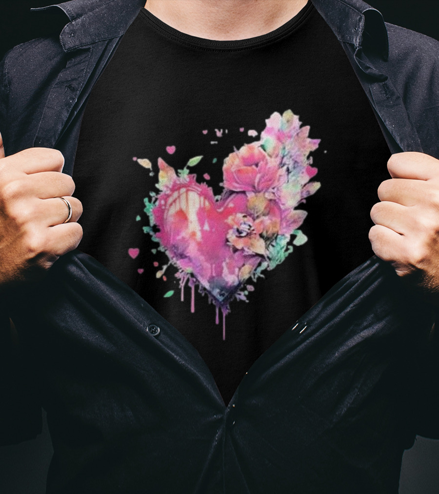 Alexander Stewart Bleeding Heart Floral T-Shirt