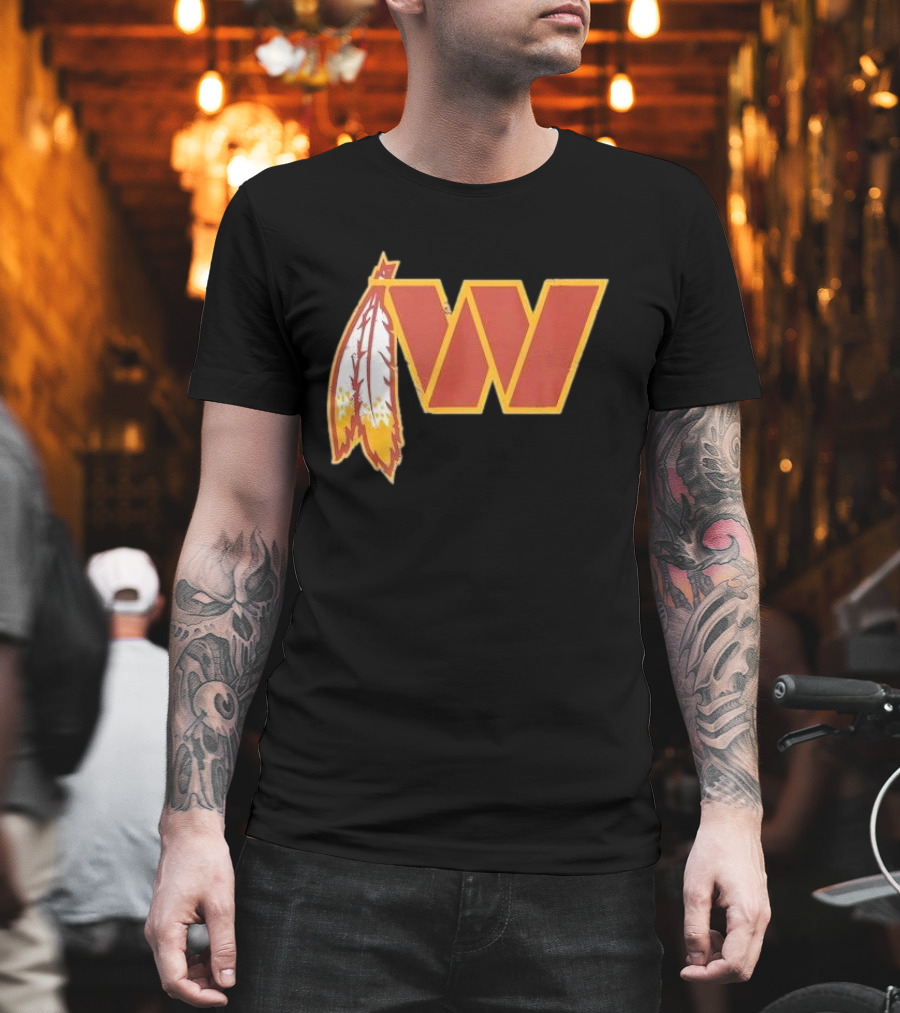 Dan W Quinn Washington Football Logo Icon W Feather T-Shirt