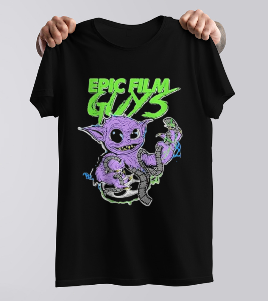 Epic Film Guys Gobby Creature Holding Film Strip T-Shirt