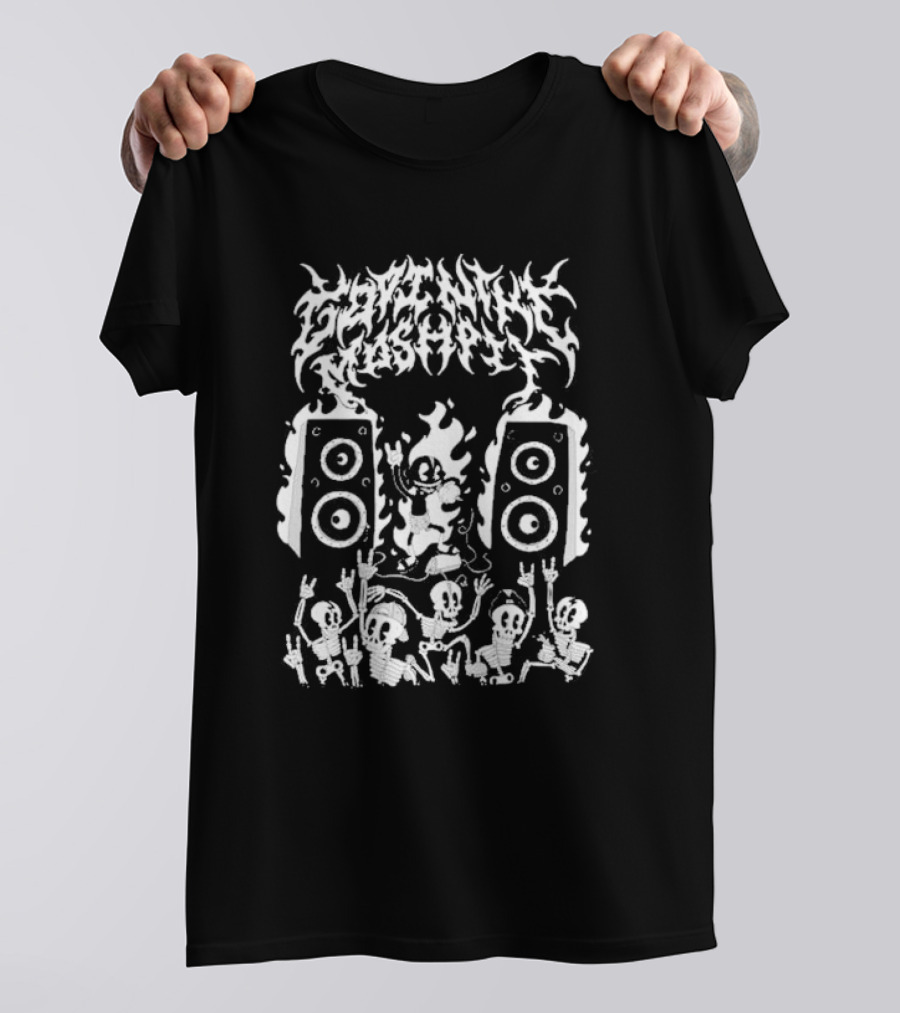 Eternal Moshpit Lil Darkie Skeletons Speakers Flames T-Shirt