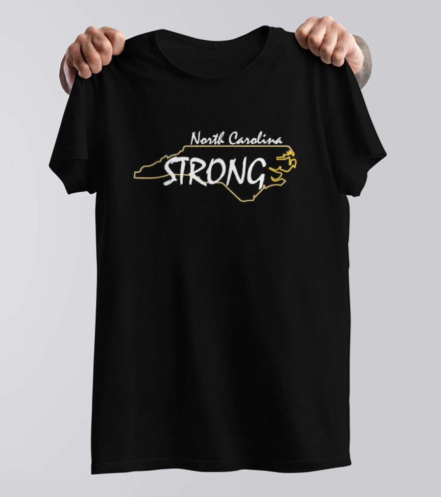 North Carolina Strong Map Outline T-Shirt