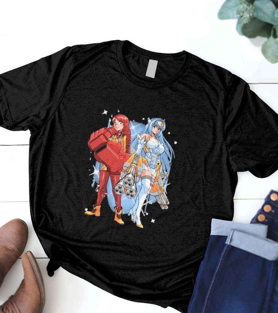 Space Journey Coinbox Anime Duo With Armor And Weapons T-Shirt