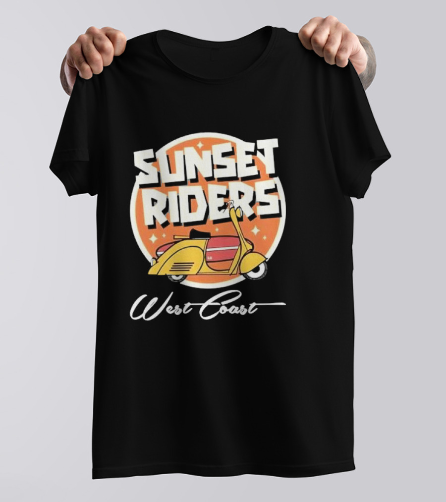 Sunset Riders West Coast Retro Scooter T-Shirt