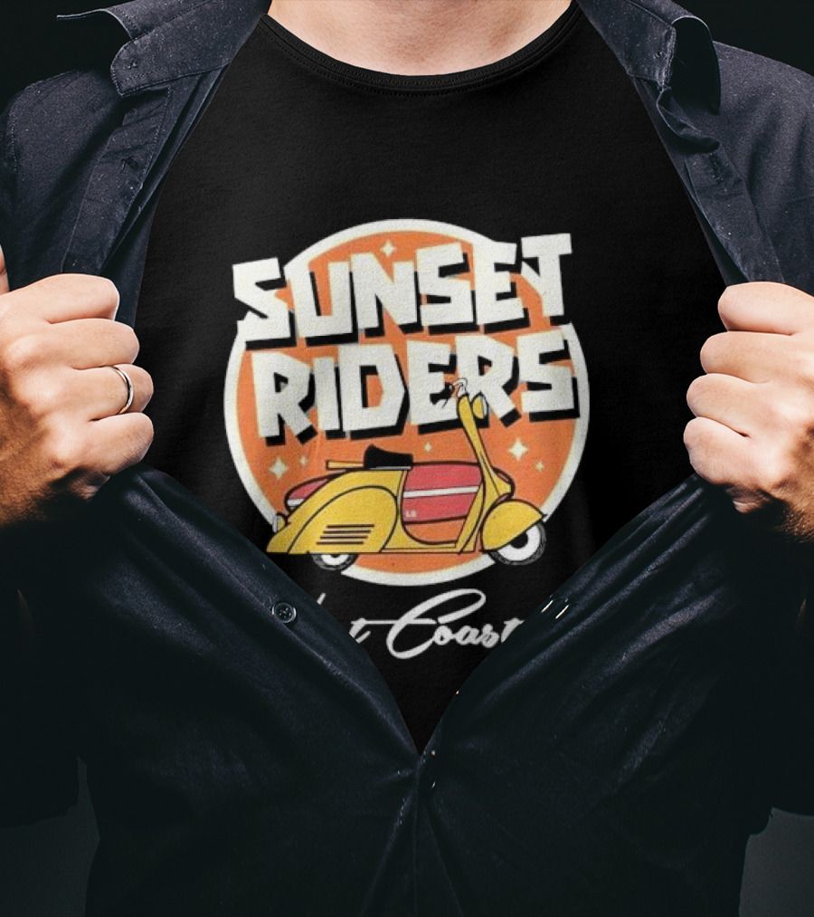 Sunset Riders West Coast Retro Scooter T-Shirt