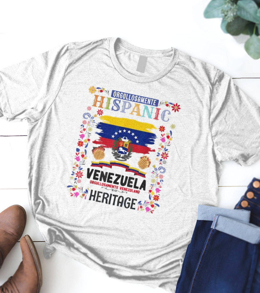 Orgullosamente Hispanic Venezuela Heritage Orgullosamente Venezolano Kids Outfit Idea T-Shirt