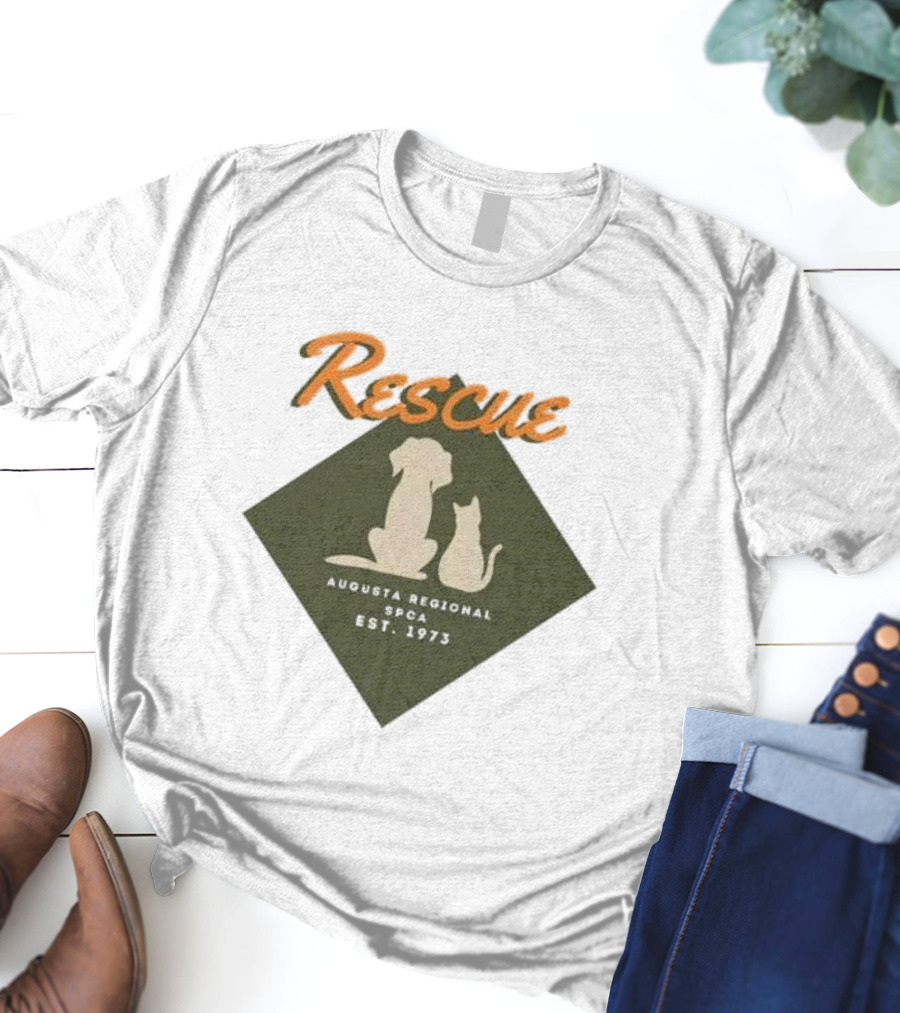 Rescue Augusta Regional SPCA Est 1973 Dog And Cat T-Shirt