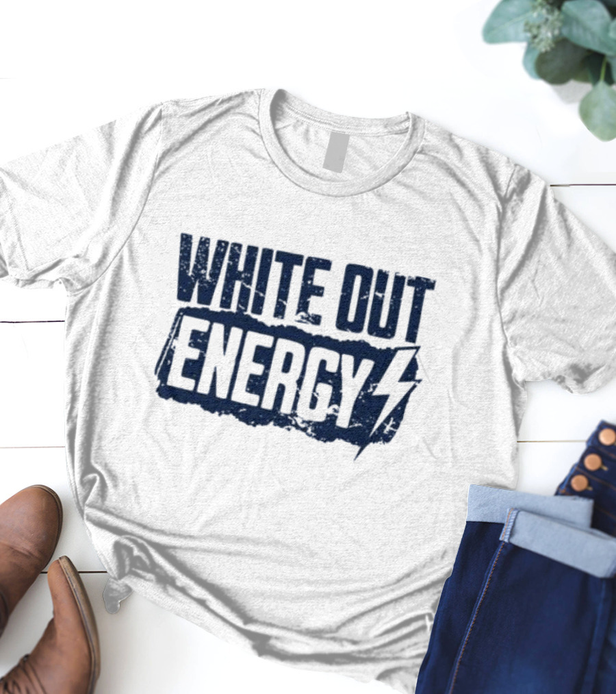 White Out Energy Lightning Bolt T-Shirt