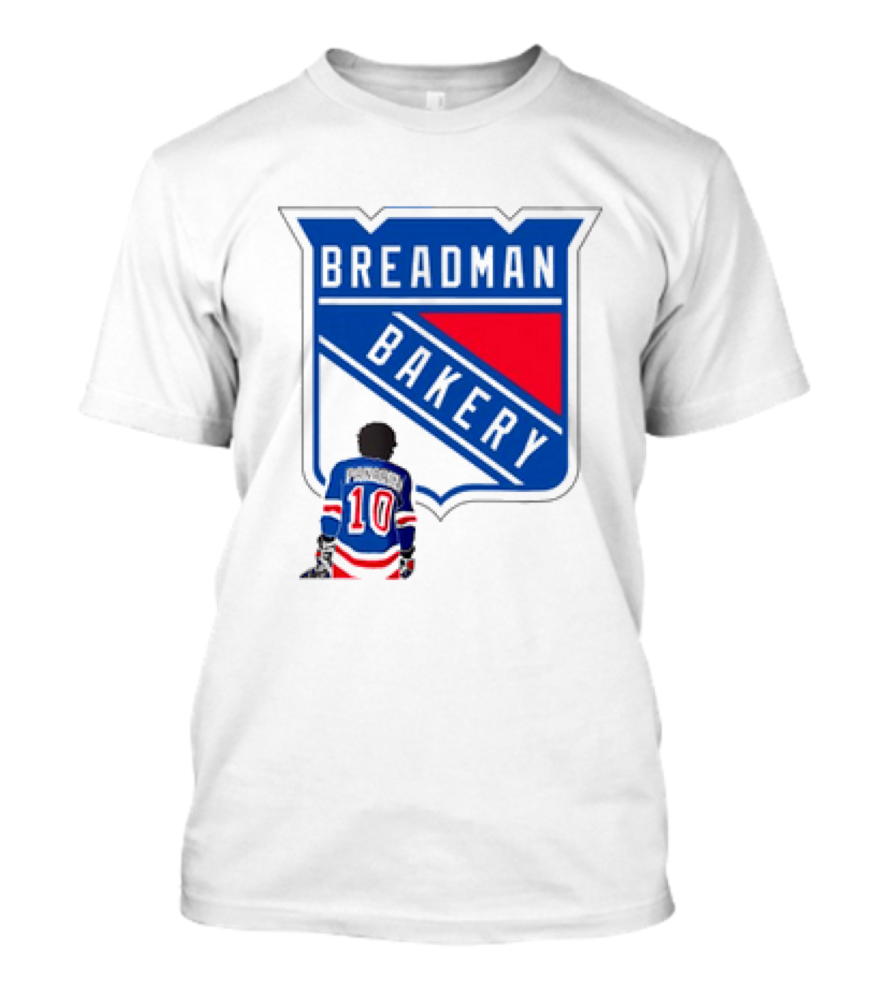 Breadman Bakery Artemi Panarin 10 True Blue New York Rangers Fan T-Shirt