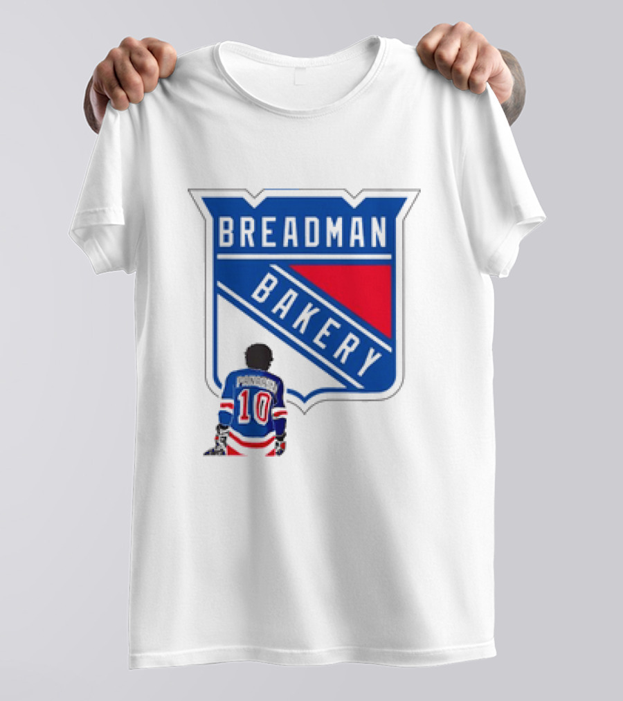 Breadman Bakery Artemi Panarin 10 True Blue New York Rangers Fan T-Shirt