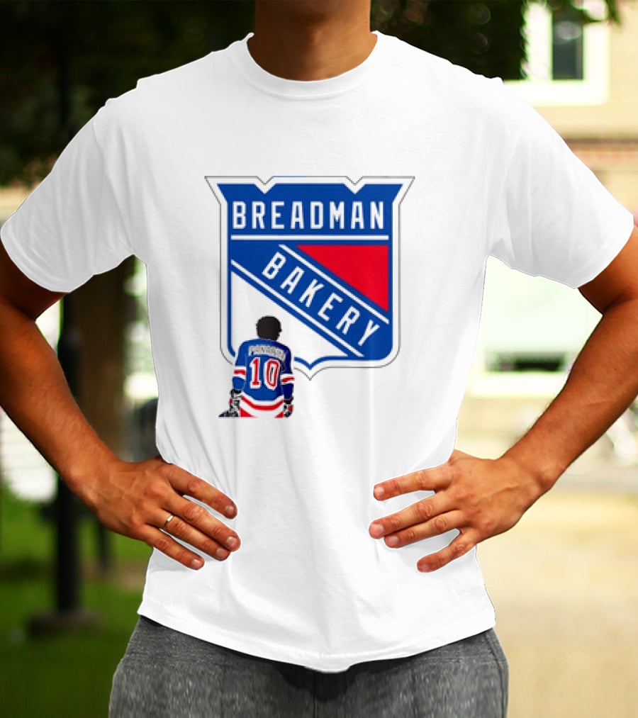 Breadman Bakery Artemi Panarin 10 True Blue New York Rangers Fan T-Shirt