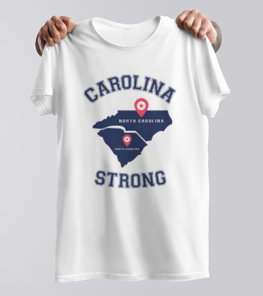 Carolina Strong North Carolina South Carolina Map T-Shirt
