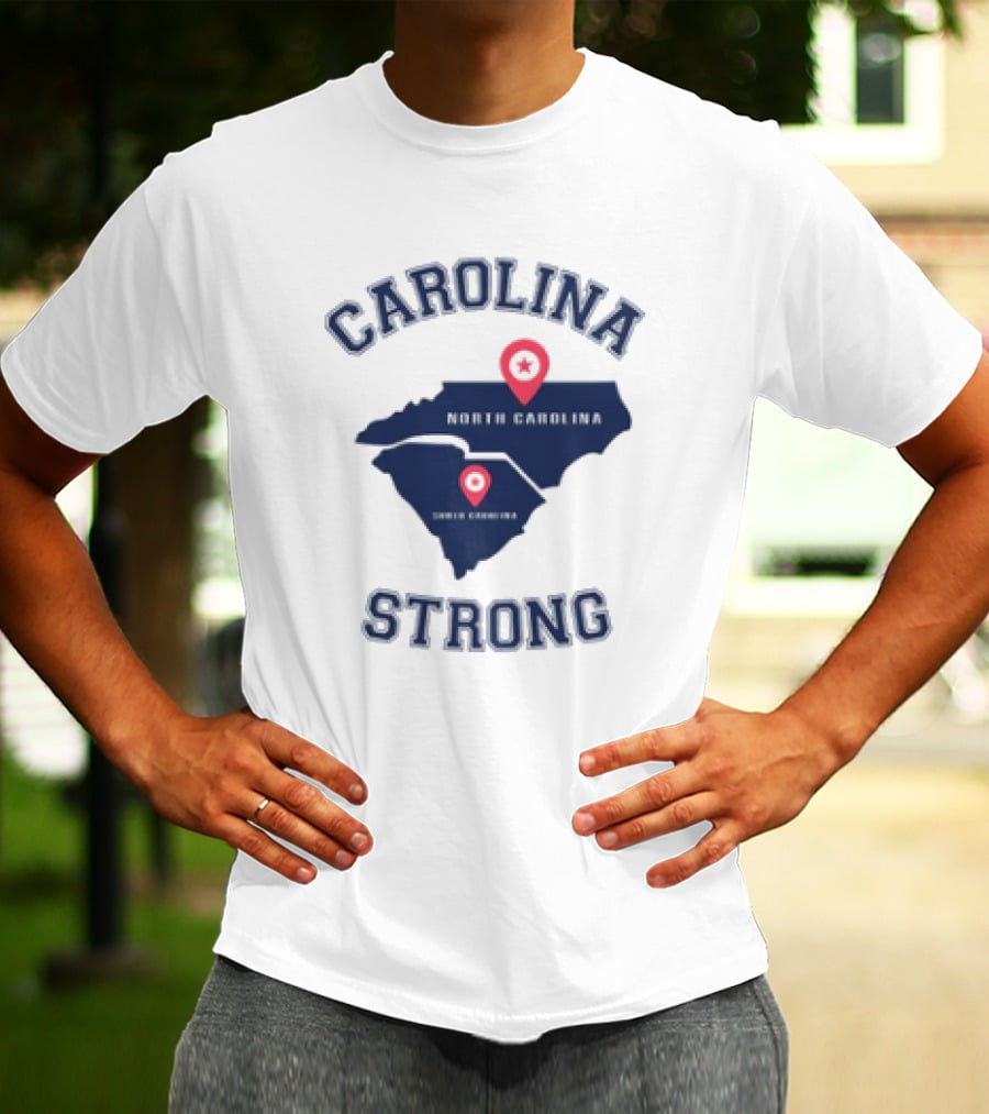 Carolina Strong North Carolina South Carolina Map T-Shirt