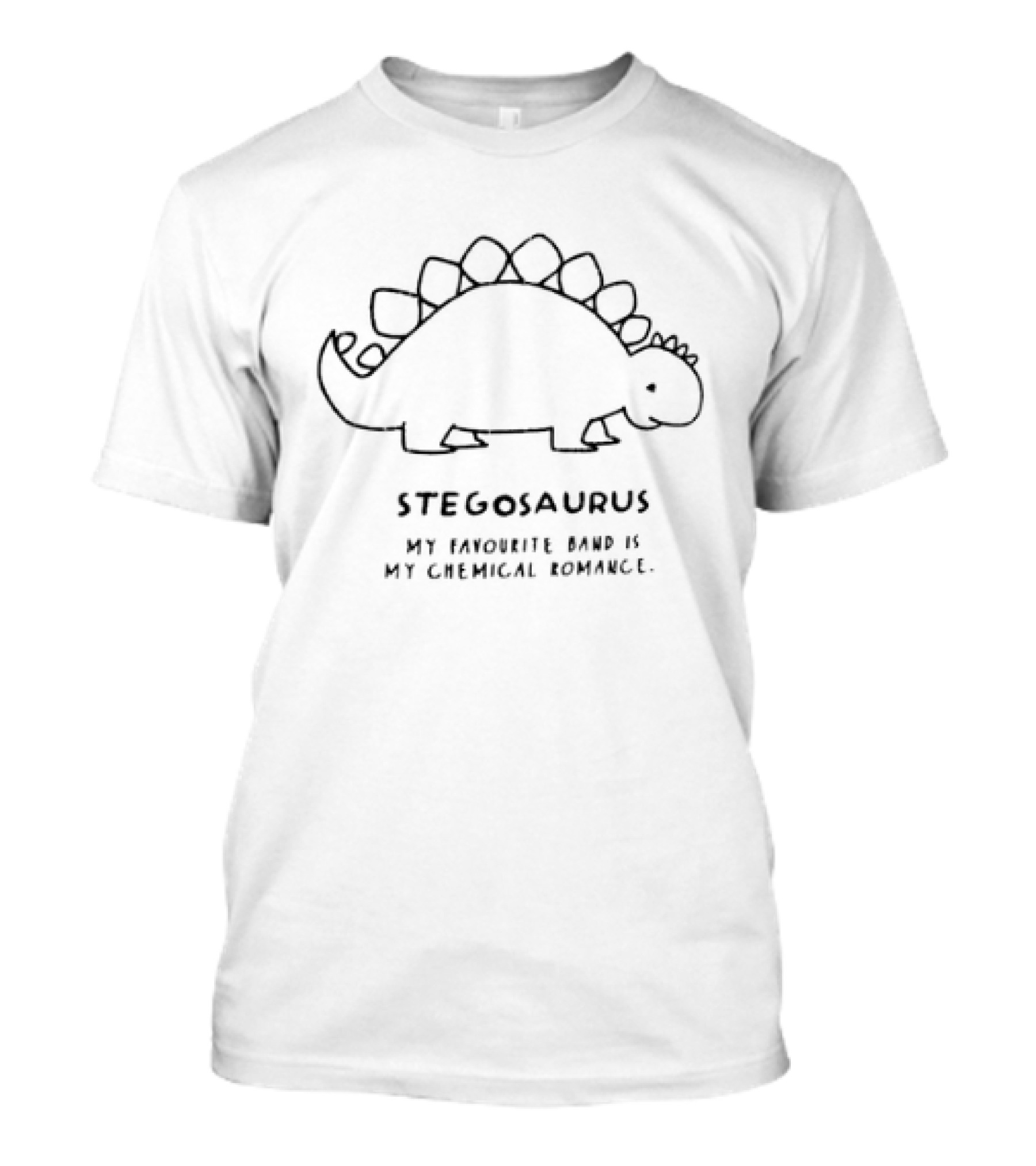 Stegosaurus My Favourite Band Is My Chemical Romance T-Shirt