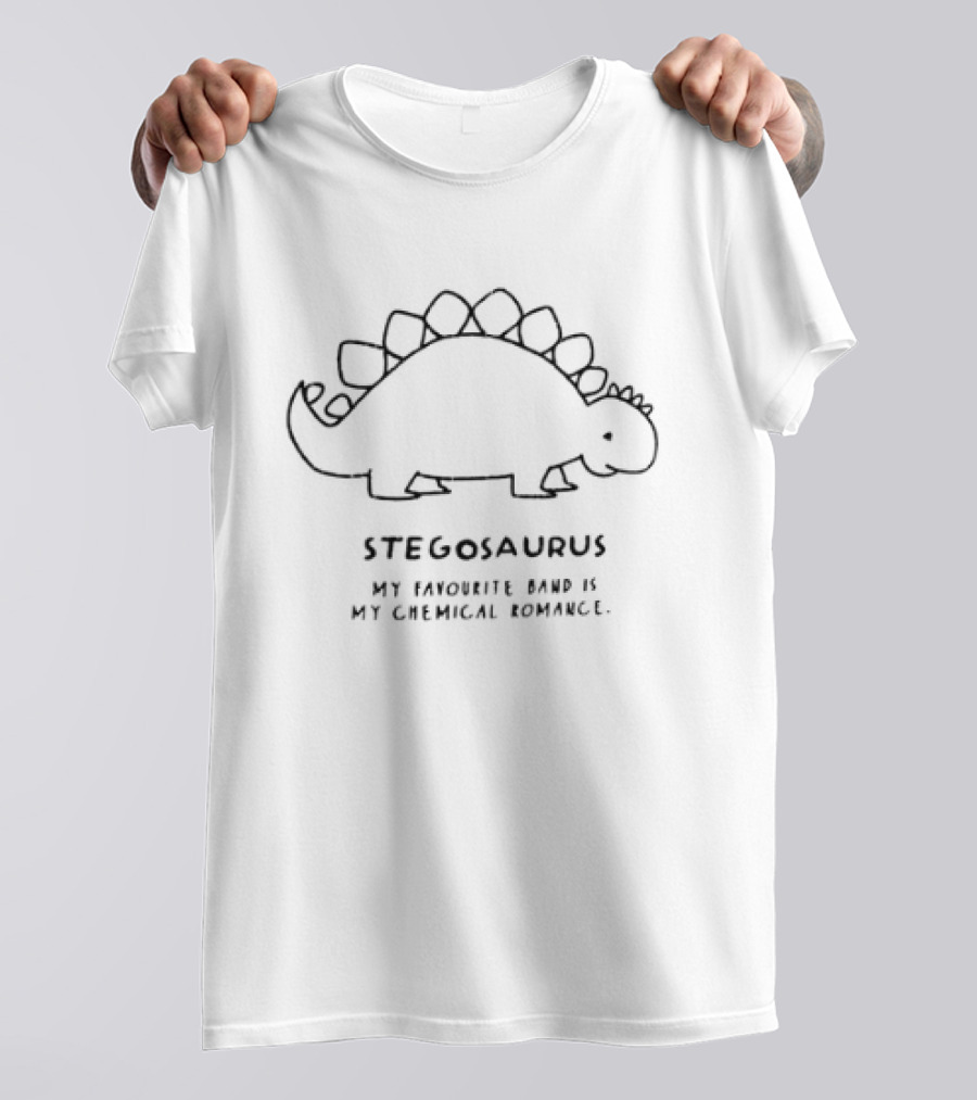 Stegosaurus My Favourite Band Is My Chemical Romance T-Shirt