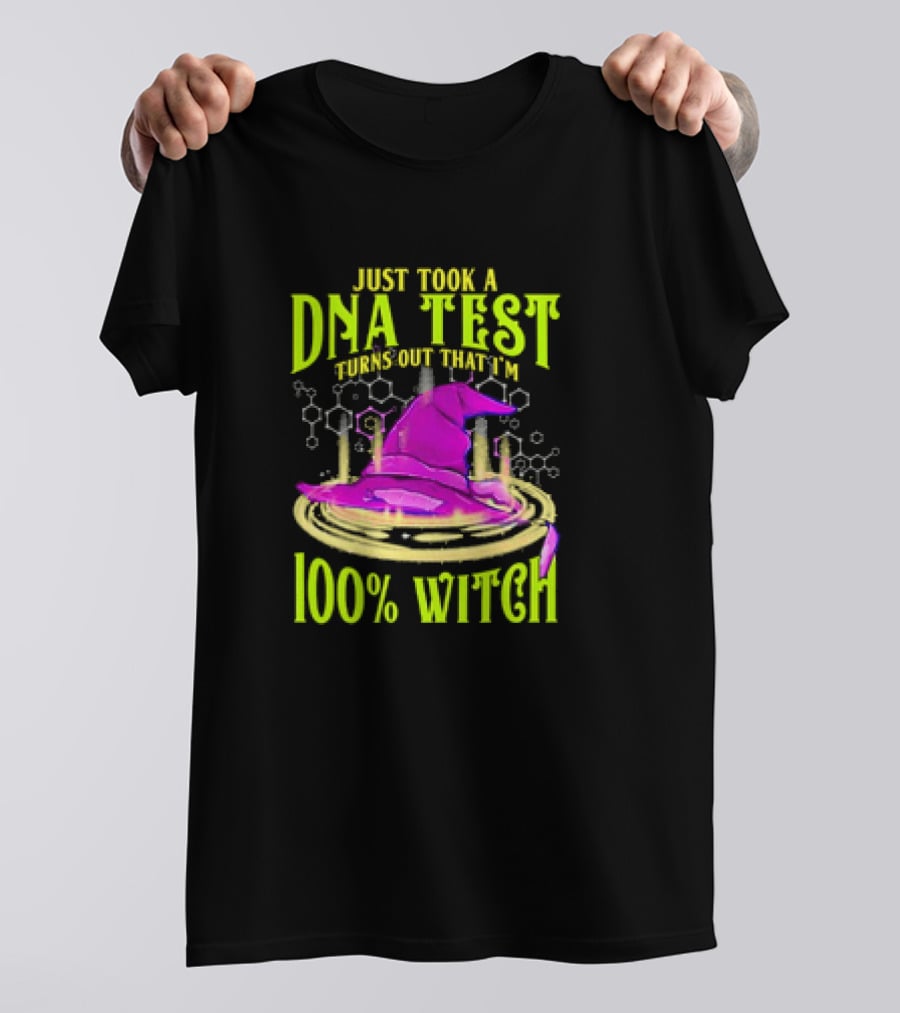 Just Took A DNA Test Turns Out I'm 100% Witch Creepy Pentagram T-Shirt