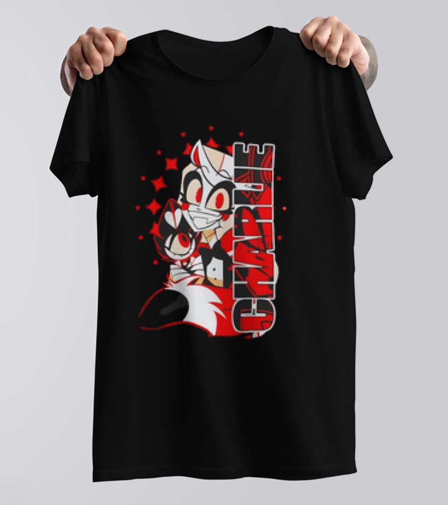 Hazbin Hotel Charlie Cartoon Character Red And Black T-Shirt