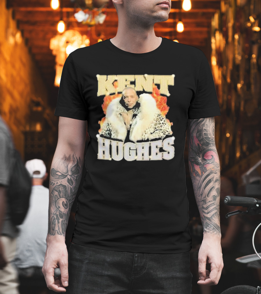 Kent Hughes Fur Coat With Flames T-Shirt