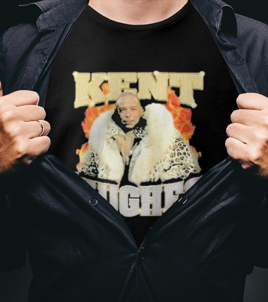 Kent Hughes Fur Coat With Flames T-Shirt