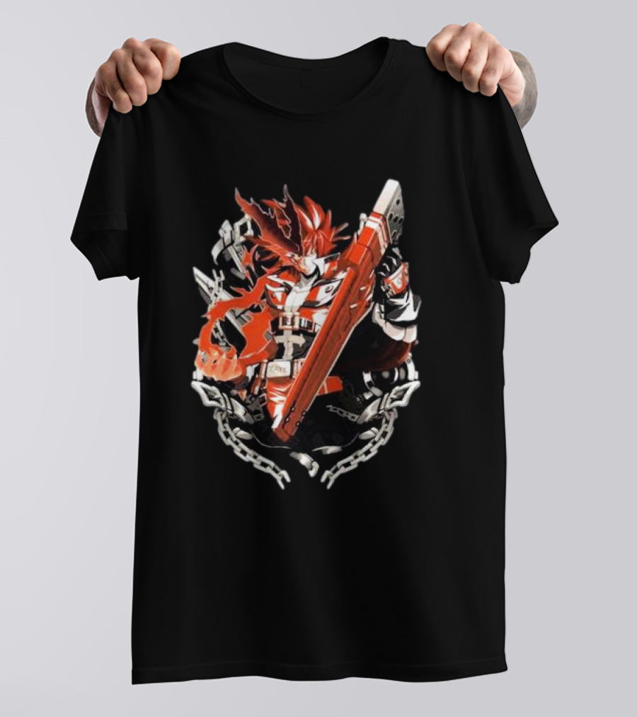 Guilty Gear Sol Badguy Iconic Red Sword Battler T-Shirt