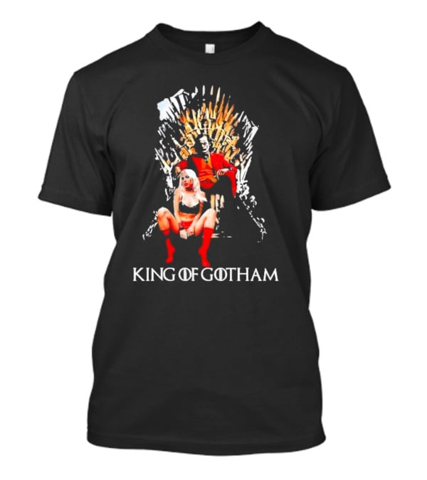 Joker And Harley Quinn King Of Gotham Throne T-Shirt
