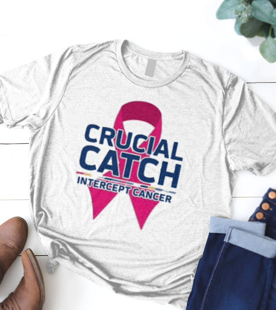 Crucial Catch Intercept Cancer Pink T-Shirt