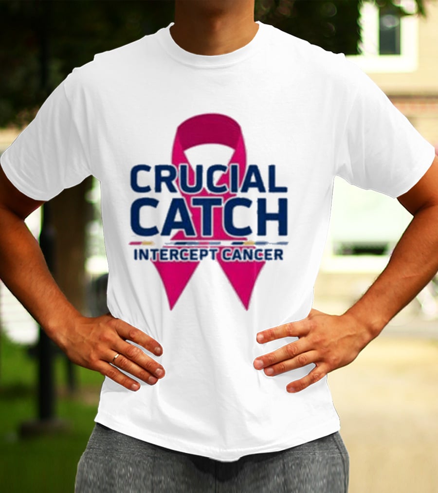 Crucial Catch Intercept Cancer Pink T-Shirt
