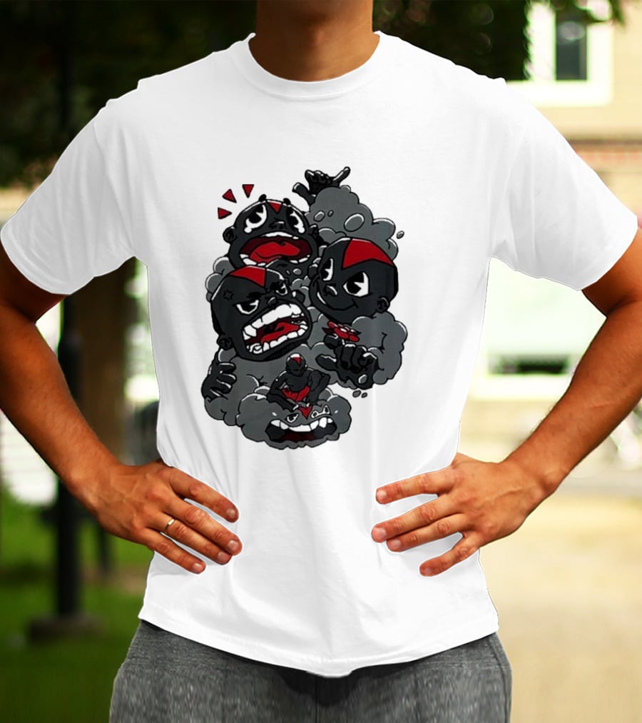 Lil Darkie Emotional Expressions Character Faces Joystick T-Shirt
