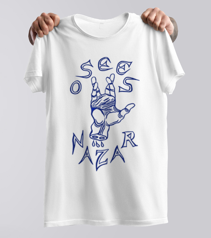 Osees Nazar Hand Symbol With Dripping Fingers T-Shirt