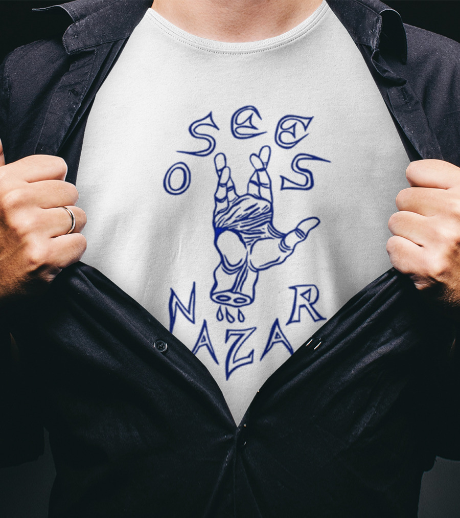 Osees Nazar Hand Symbol With Dripping Fingers T-Shirt