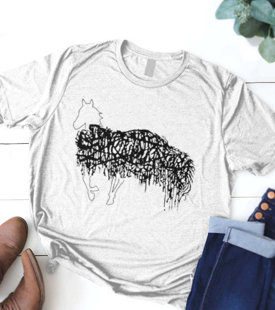 Sanguisugabogg Pony Cover Abstract Dripping Horse T-Shirt