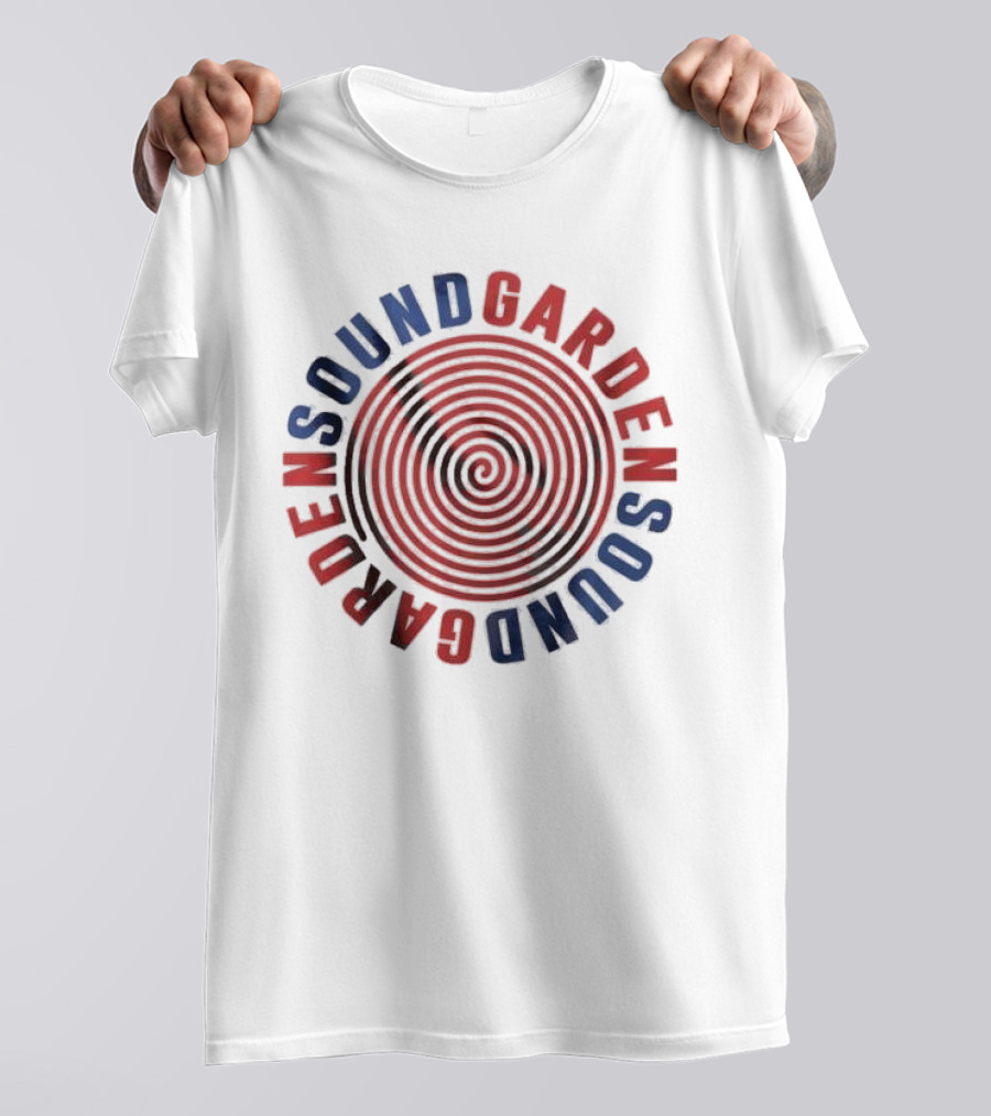 Soundgarden Spiral Red Blue Vintage T-Shirt