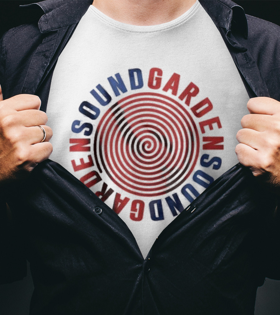 Soundgarden Spiral Red Blue Vintage T-Shirt