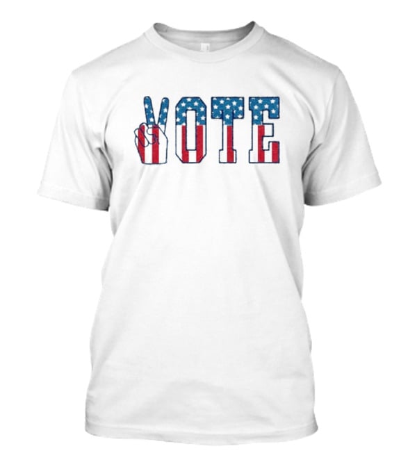 Stars And Stripes Peace Hand Vote T-Shirt
