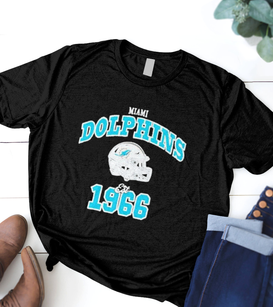 Miami Dolphins Est 1966 Aleali May Collaboration T-Shirt