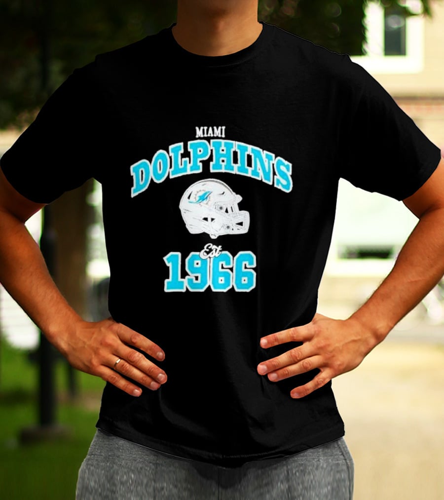 Miami Dolphins Est 1966 Aleali May Collaboration T-Shirt