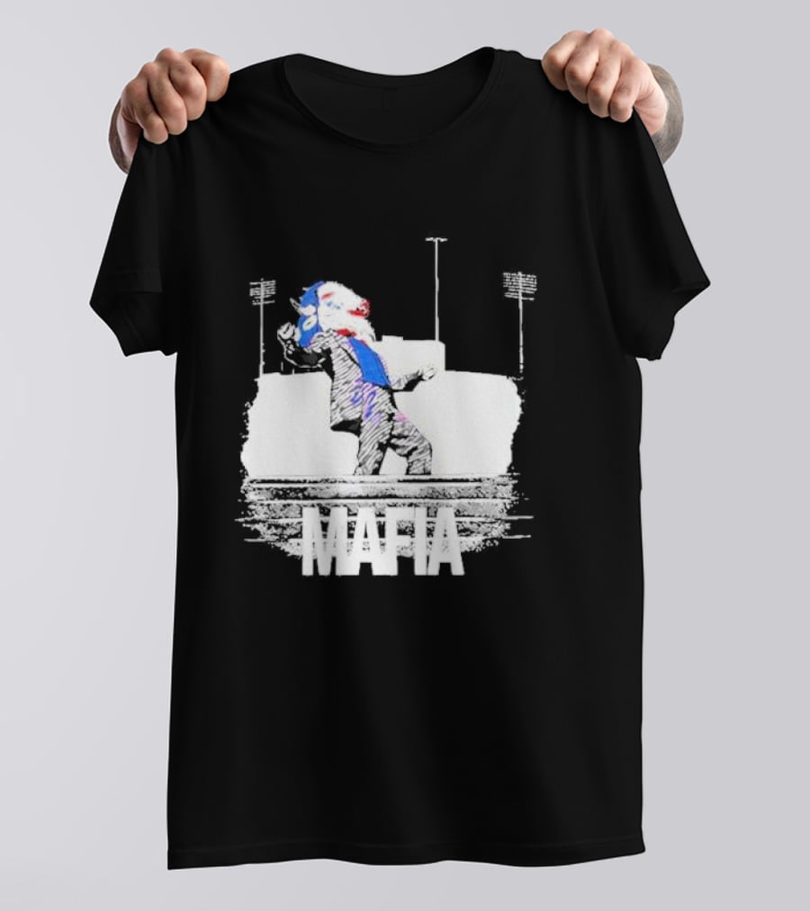 Put On A Happy Face Mafia Buffalo Bills Stadium Steps T-Shirt