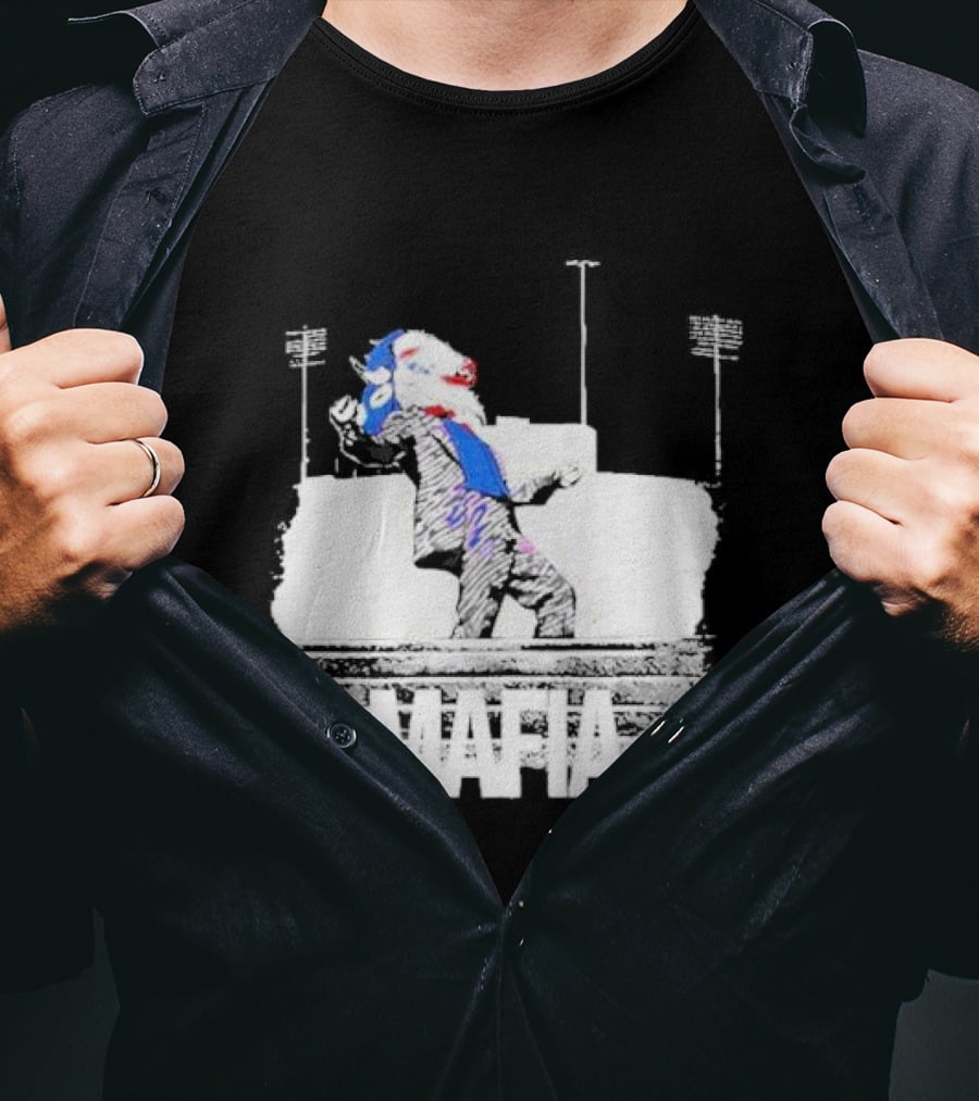 Put On A Happy Face Mafia Buffalo Bills Stadium Steps T-Shirt