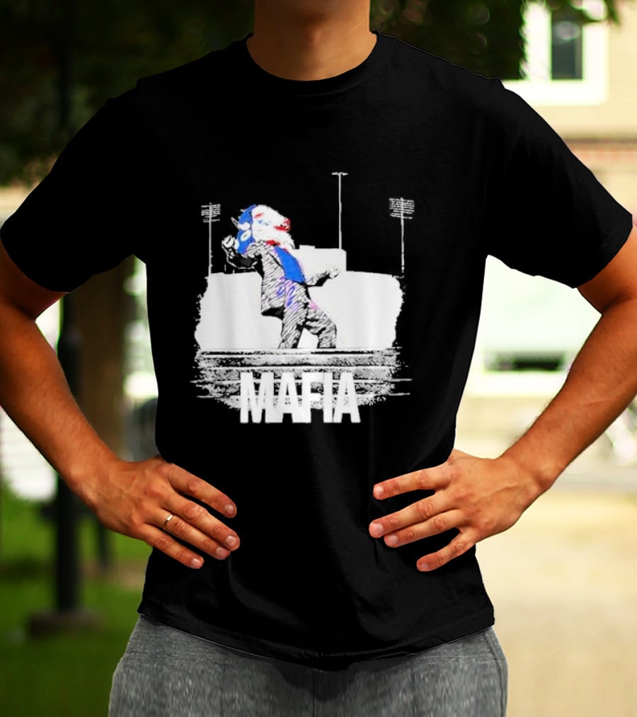 Put On A Happy Face Mafia Buffalo Bills Stadium Steps T-Shirt