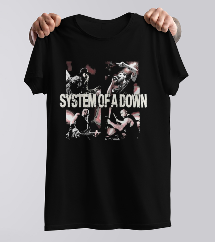 System Of A Down Band Performance Collage T-Shirt