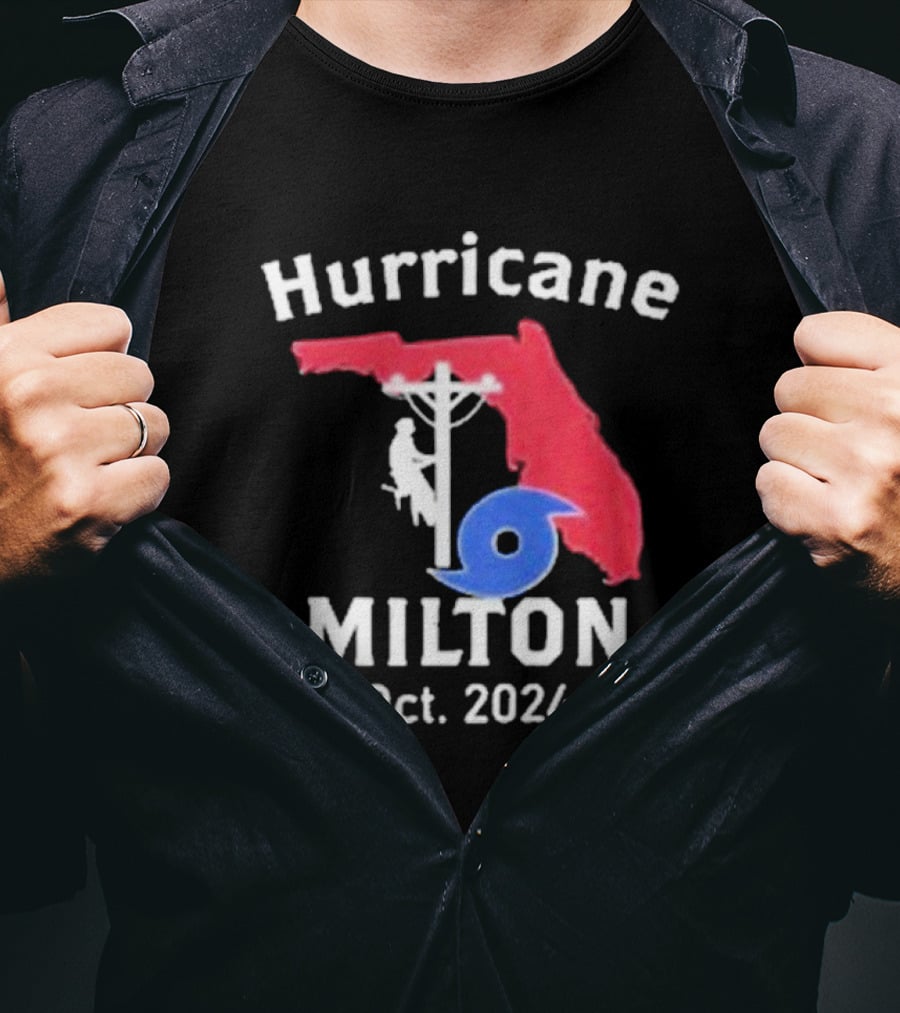 Hurricane Milton Florida Lineman Oct T-Shirt