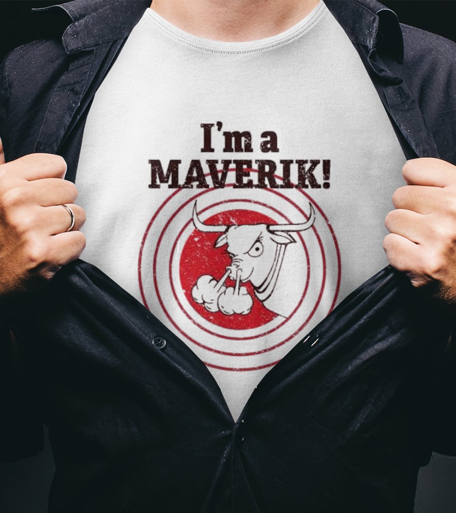 Retro I'm A Maverik Bull With Red Circle Target T-Shirt