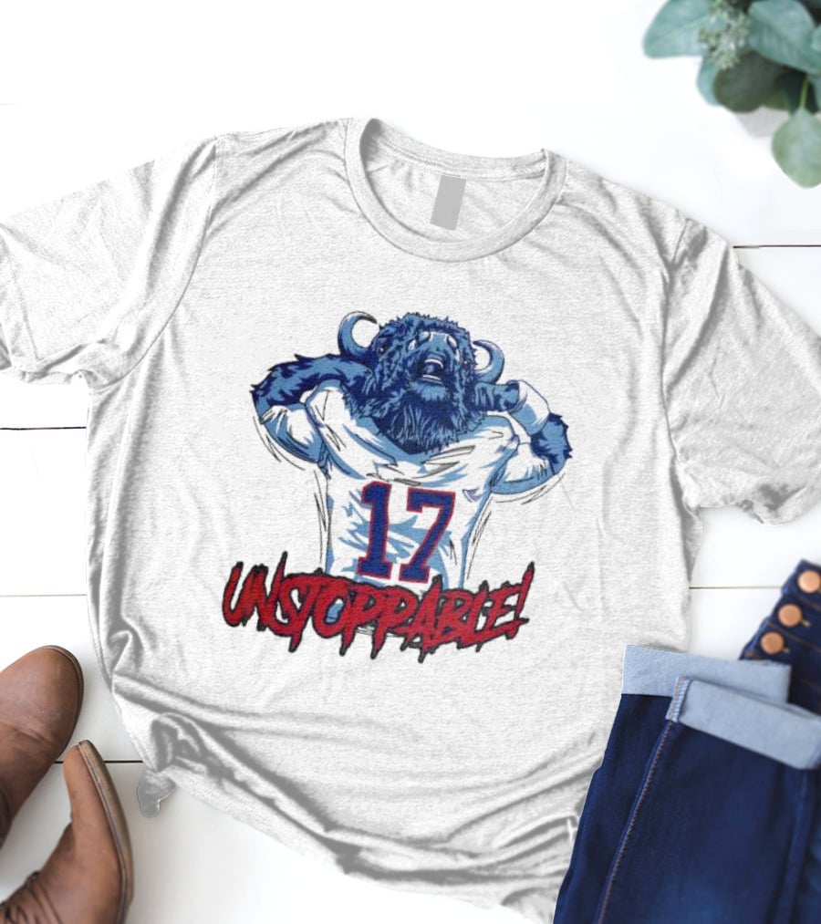 Unstoppable 17 Buffalo Bills Mascot Sports T-Shirt